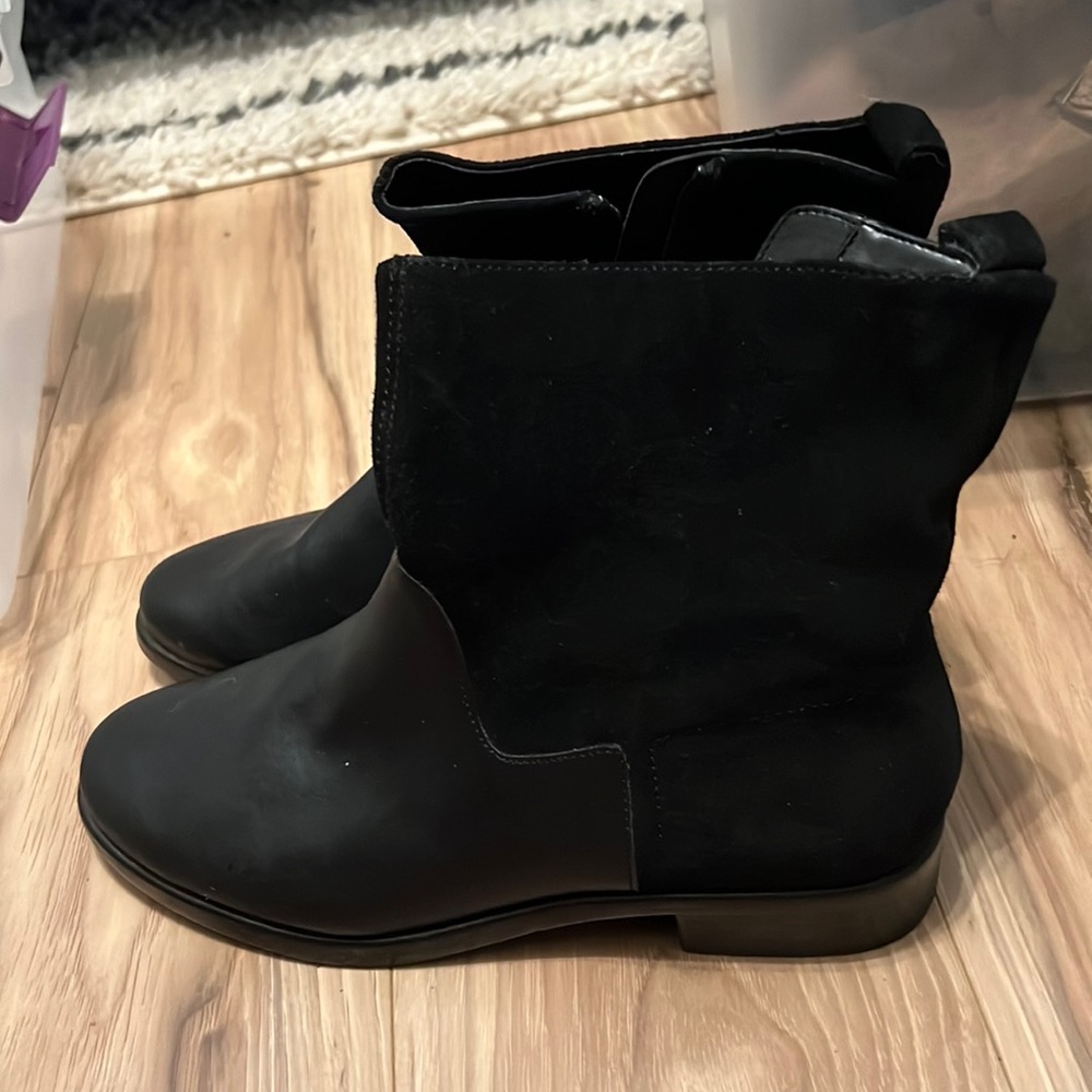 black suede Aerosole booties